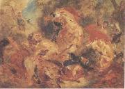 Eugene Delacroix La Chasse aux lions oil painting on canvas